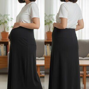 Maternity McM Black Knee-Length Pencil Skirt‎ Size Large